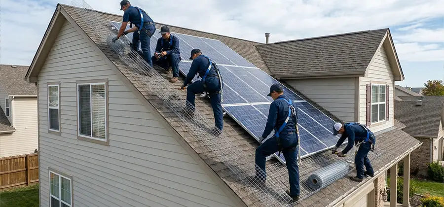 Pigeon Wire for Solar Panels in Medford